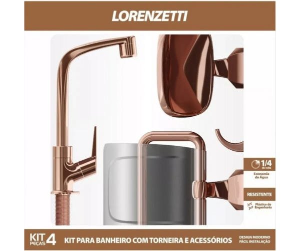 Acessórios de Banheiro Attic Rose Gold 2004 F71 - Lorenzetti - 3