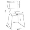 Ver imagem 5 de Kit 02 Cadeiras Decorativas Estofada Allana L02 Faixa Corano Preto Linho Bege - Lyam Decor
