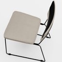 Ver mais imagens de Kit 02 Cadeiras Decorativas Estofada Allana L02 Faixa Corano Preto Linho Bege - Lyam Decor