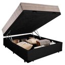 Ver imagem 5 de Cama Box Baú Casal Suede + Colchão Sereneprime Molas Ensacadas 138x188x69 Preto