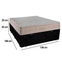 Ver imagem 3 de Cama Box Baú Casal Suede + Colchão Sereneprime Molas Ensacadas 138x188x69 Preto