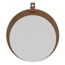 Ver imagem 2 de Espelho Decorativo 60x60cm com Alça em Couro Bella Yescasa