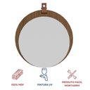 Ver imagem 4 de Espelho Decorativo 60x60cm com Alça em Couro Bella Yescasa