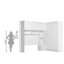 Ver imagem 6 de Guarda Roupas Modulado com Cabeceira de Casal Florença 6 Portas 5 Gavetas Branco Moval