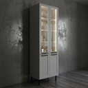 Ver imagem 6 de Cristaleira Sala de Jantar com Vidro em MDF com 4 Portas e Iluminação LED Grazi Branco