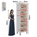 Ver imagem 4 de Cristaleira Sala de Jantar com Vidro em MDF com 4 Portas e Iluminação LED Grazi Branco