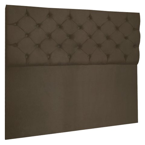 Cabeceira Capitonê Queen 1,60m Jade Suede - Pallazio - Marrom