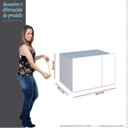 Módulo Suspenso Para Banheiro Bliss 60 Cozimax Branco - 6
