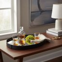 Ver imagem 3 de Bandeja Decorativa Espelhada Luxo para Sala e Lavabo Flyt 38cm:Preto