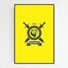 Quadro com moldura escudo espada urso 40x60 amarelo - 1