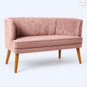 Ver imagem 2 de Sofá Namoradeira Confortável para Sala de Estar Tecido Veludo Luxo