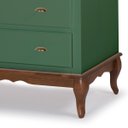 Ver imagem 3 de Cômoda de Madeira 4 Gavetas Pés Luiz Xv 60816 Hannover Linz Móveis - Verde/imbuia