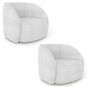 Ver imagem 1 de Poltrona para Sala Orgânica Kit 2 Zion M22 Boucle Branco - Mpozenato