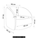 Ver imagem 4 de Poltrona para Sala Orgânica Kit 2 Zion M22 Boucle Branco - Mpozenato