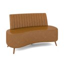 Ver imagem 1 de Sofá 2 Lugares Living 135cm Pé Palito Maraú Sintético Pu Nozes K01 - D'Rossi