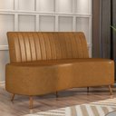 Ver imagem 5 de Sofá 2 Lugares Living 135cm Pé Palito Maraú Sintético Pu Nozes K01 - D'Rossi