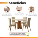 Ver imagem 5 de Conjunto Sala de Jantar Mesa 1,20m Moove 4 Cadeiras Linho Milano Madeirado / Creme