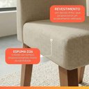 Ver mais imagens de Conjunto Sala de Jantar Mesa 1,20m Moove 4 Cadeiras Linho Milano Madeirado / Creme