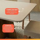 Ver imagem 6 de Conjunto Sala de Jantar Mesa 1,20m Moove 4 Cadeiras Linho Milano Madeirado / Creme