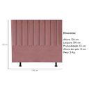 Ver imagem 3 de Cabeceira Estofada Cama Box King 195 Cm Maya Veludo e Frame:rosé