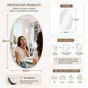 Ver mais imagens de Espelho Adesivo Decorativo Kit 4 Ovais 40x60cm Parede Plastico Autoadesivo Multiuso Banheiro Quarto