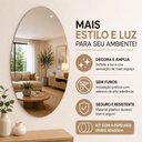 Ver imagem 4 de Espelho Adesivo Decorativo Kit 4 Ovais 40x60cm Parede Plastico Autoadesivo Multiuso Banheiro Quarto