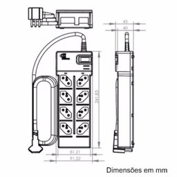 Protetor Surtos Raios Dps Multiproteção 8 - 9433 - Clamper - 4