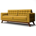 Ver imagem 1 de Sofá 230 Cm 3 Lugares Sandero B-279 Veludo Amarelo - Domi