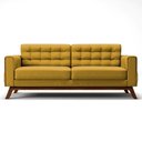 Ver imagem 5 de Sofá 230 Cm 3 Lugares Sandero B-279 Veludo Amarelo - Domi