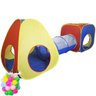 Barraca Infantil Toca Túnel 3x1 Dobrável 50 Bolinhas Menino Menina Cabana Colorida Brinqway BW- - 1
