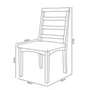 Ver imagem 2 de Kit com 2 Cadeira Cecília Encosto e Pés de Madeira Maciça Assento Estofada para Mesa de Jantar