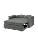 Ver imagem 6 de Sofá Cama 2 Lugares Casal 1,60 Mts Chenile Tiffany Matrix Cor:linho Grosso Cinza Escuro