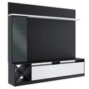 Ver imagem 3 de Rack com Painel para Tv até 50 Polegadas Coliseu 3 Portas Preto/branco - Panorama Móveis