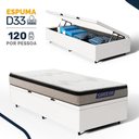 Ver imagem 3 de Cama Box Baú com Colchão Gazin de Espuma D33 Pillow In Force Mid Solteiro 88cm