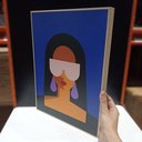 Ver imagem 3 de Quadro Decorativo Enfeite Parede Casa Home&co Mdf 40x30x30cm Azul
