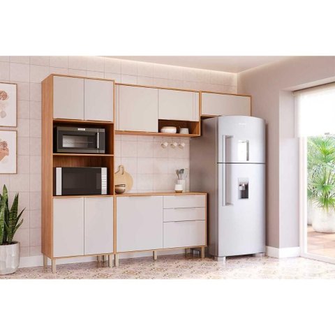 Kit Cozinha Mgm 4 Peças Áurea C4p186 Cinamomo/off