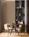 Ver imagem 2 de Papel de Parede Adesivo Azulejo Arabesco Marrom 2,80m