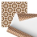 Ver imagem 3 de Papel de Parede Adesivo Azulejo Arabesco Marrom 2,80m