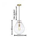 Ver imagem 2 de Pendente Tommy Dourado e Transparente - Skylight Sky-3039tp