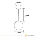 Ver imagem 5 de Lustre Pendente Bola Cobre Cristal Dente de Leão Ninho