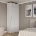 Ver imagem 2 de Guarda Roupa de Canto Reto Modular Altezza Clean Belmax:branco