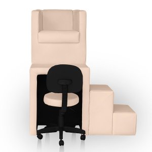 Kit Pedicure Cadeira Poltrona Escada Completo Corano