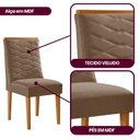 Ver imagem 4 de Conjunto de Cadeiras para Sala de Jantar Marrom/Capuccino/Marromle