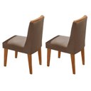 Ver imagem 3 de Conjunto de Cadeiras para Sala de Jantar Marrom/Capuccino/Marromle