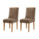 Ver imagem 1 de Conjunto de Cadeiras para Sala de Jantar Marrom/Capuccino/Marromle