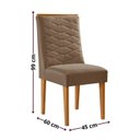 Ver imagem 2 de Conjunto de Cadeiras para Sala de Jantar Marrom/Capuccino/Marromle