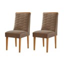 Ver imagem 1 de Conjunto de Cadeiras para Sala de Jantar Marrom/Capuccino/Marromle