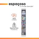 Ver imagem 3 de Armário Multiuso para Lavanderia Madrid 1 Porta 4 Prateleiras Branco Maxel Móveis