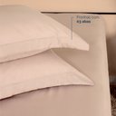Ver imagem 3 de Kit 2 Fronhas Slim com 3 Abas 50cm X 70cm Micropercal 200 Fios - Bege - 100% Poliéster