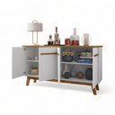 Ver imagem 2 de Aparador 04 Portas Opala Cinamomo e Branco Bechara